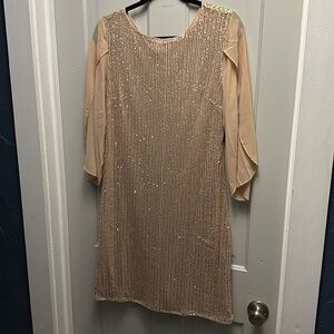 Dressy dress! More of a champagne color.